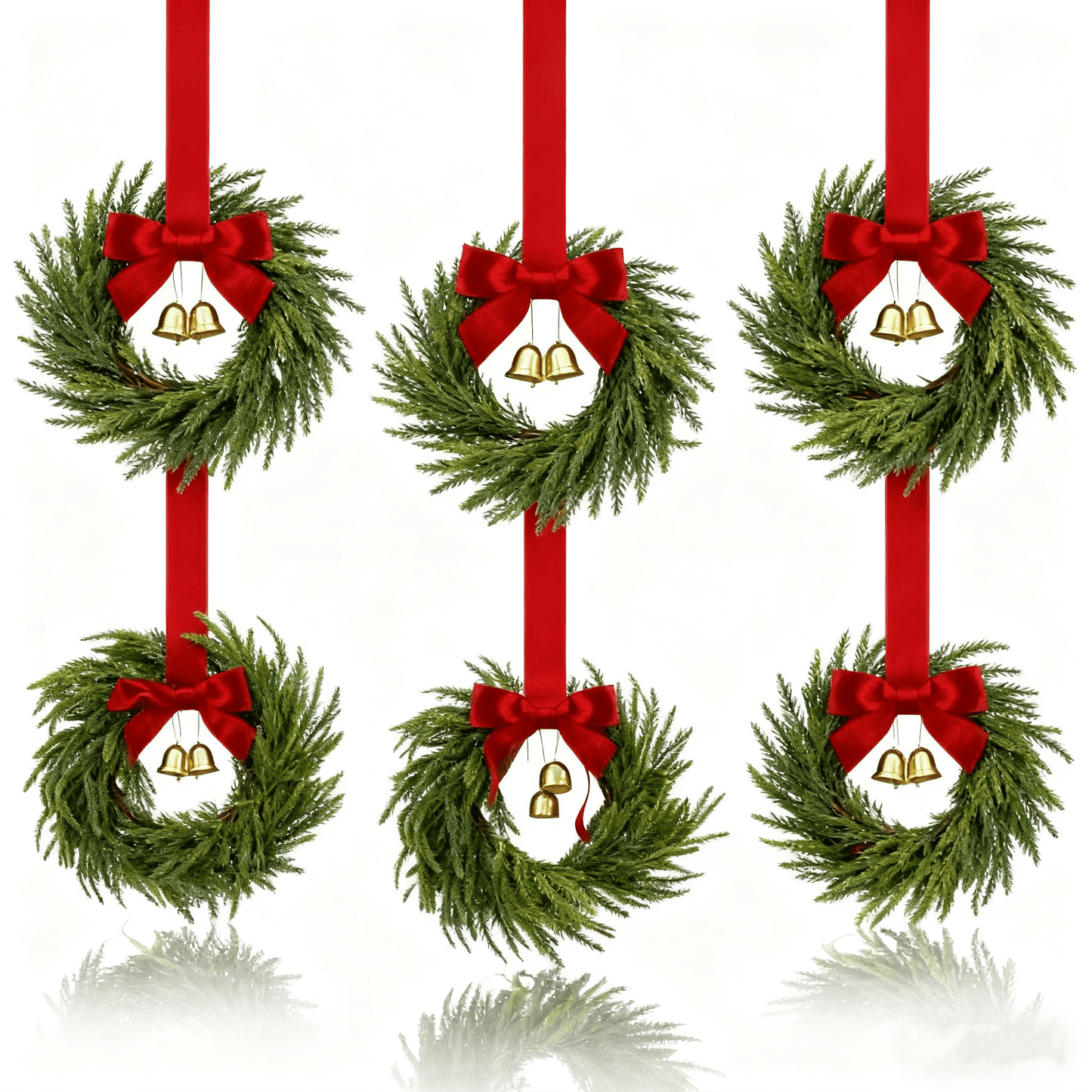 🎀Mini Christmas wreaths for cabinets — the ultimate festive magic