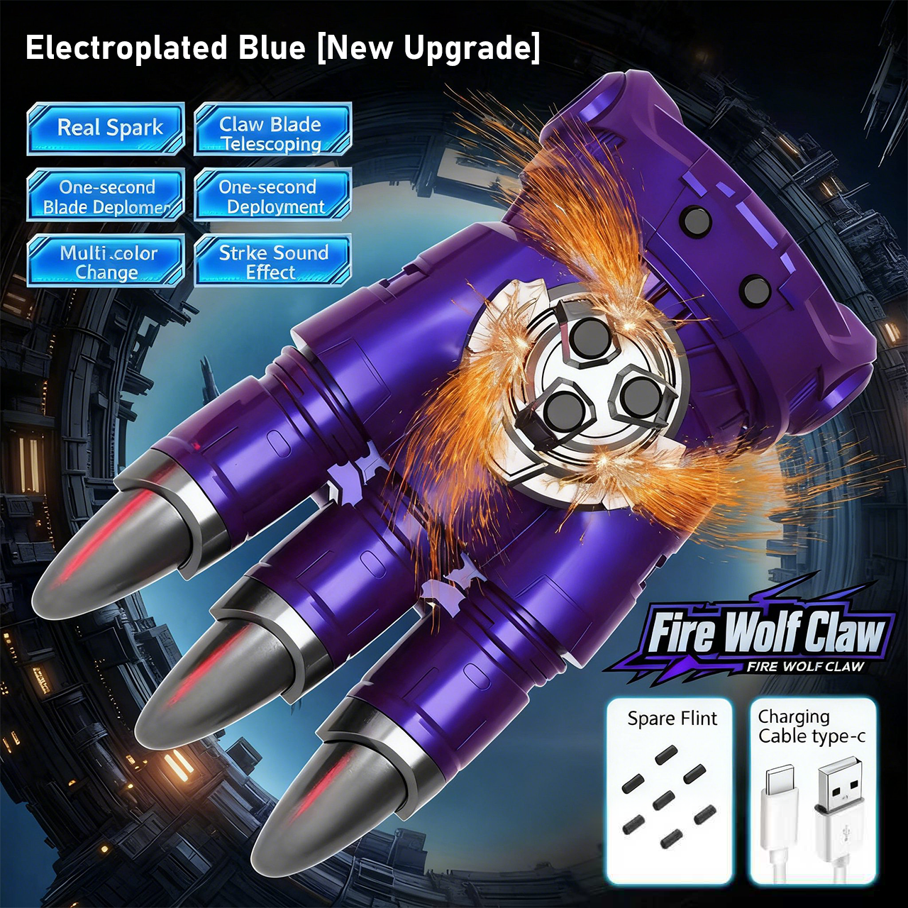🔥 LED Light-Up Extendable Wolf Claw