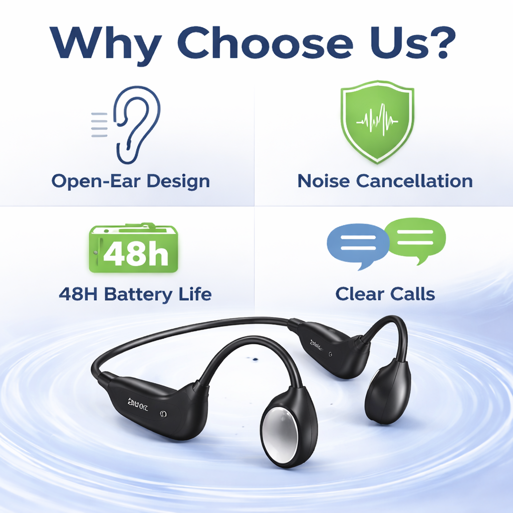 🔥 Final 2 Hours : Only Limited Stock Left🏆oeomon™ Bone Conduction Smart Hearing Headphones
