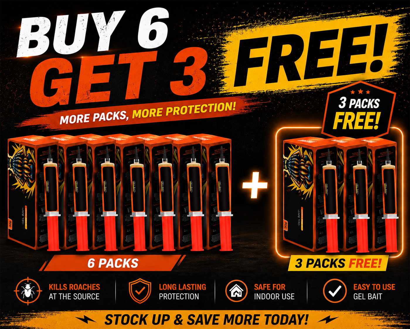 š„Hot Sale 49% OFFš„Stop Roaches Overnight | RoachBane Fast-Acting Cockroach Gel Bait