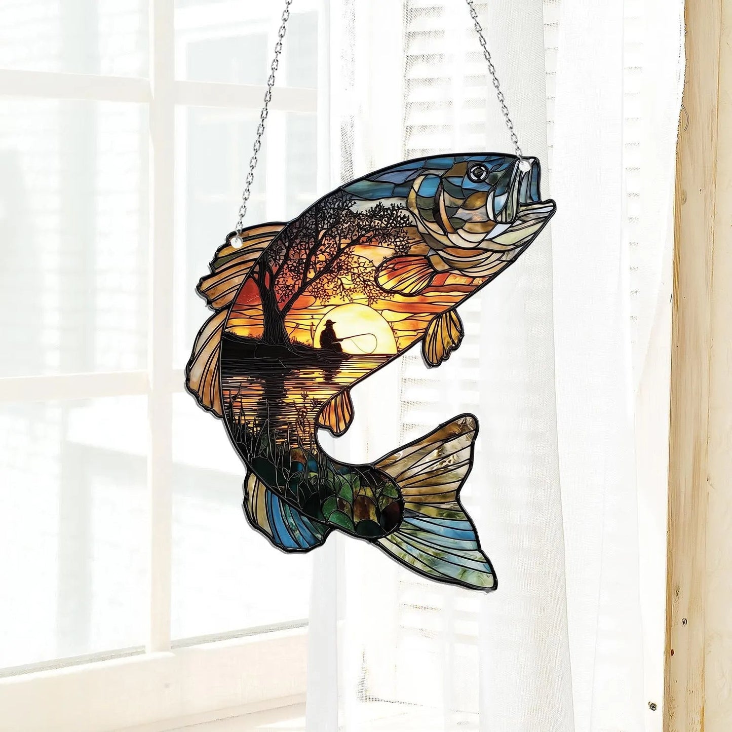 Marine Life Imitation Stained Glass Suncatcher
