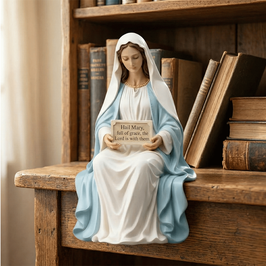 🔥Hot Sale 49% OFF -✝️Peaceful Desk Companions ✨ Handcrafted Jesus & Virgin Mary Figurines