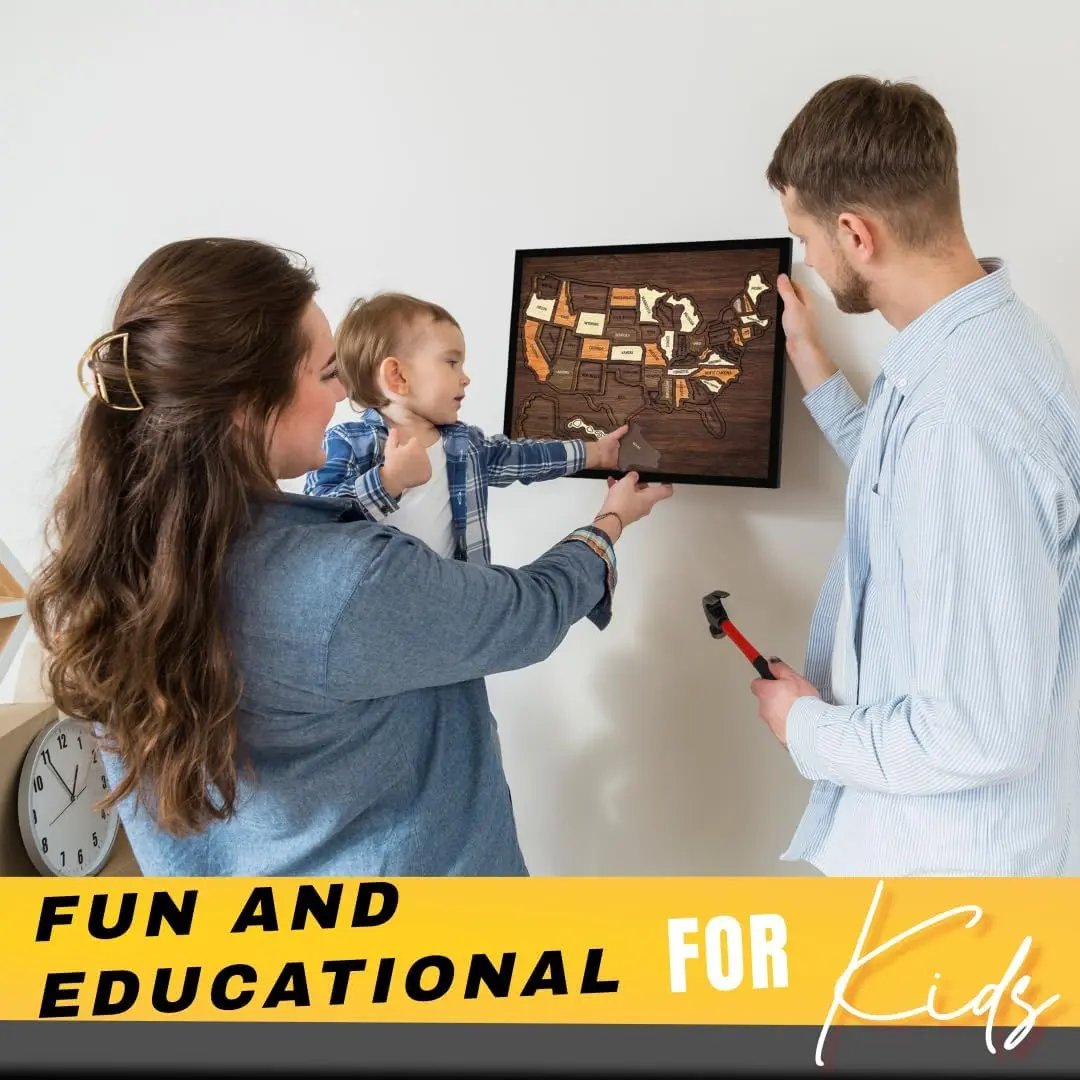 🌍 Wooden USA Travel Map Puzzle 🧩 – A Stylish Way to Track Your Journeys & Memories ✨ Limited Time Offer!