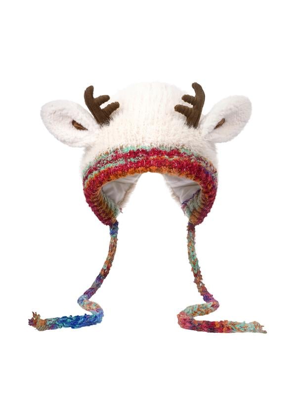 🎄🦌Handmade Knitted Christmas Antler Beanie🧶
