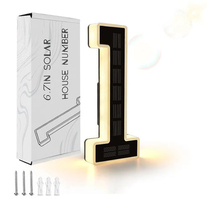 Illuminated Solar House Numbers