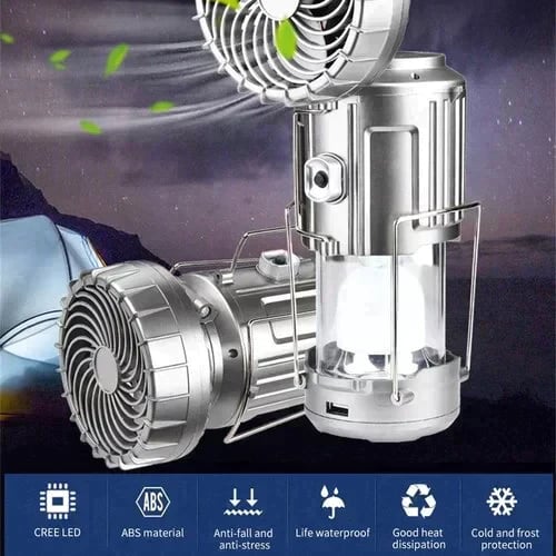 🔥🎁Hot Sale 50% OFF🎁🔥Portable LED Camping Lantern With Fan