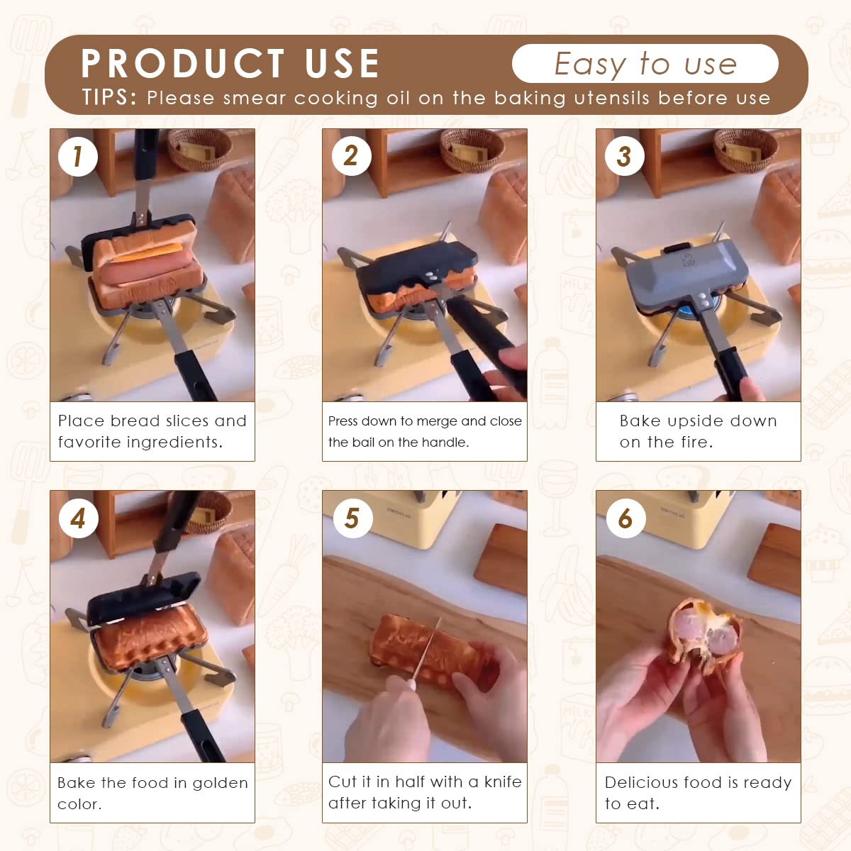 🔥Summer Hot Sale 48% OFF-Removable Sandwich Baking Tray