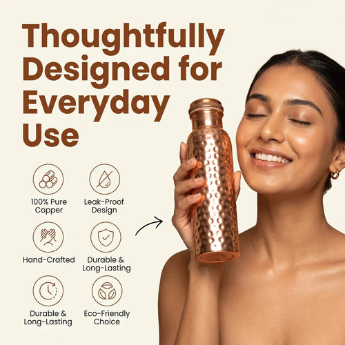 ✨Himalayan Ayurvedic Copper Water Bottle – 50% OFF Today