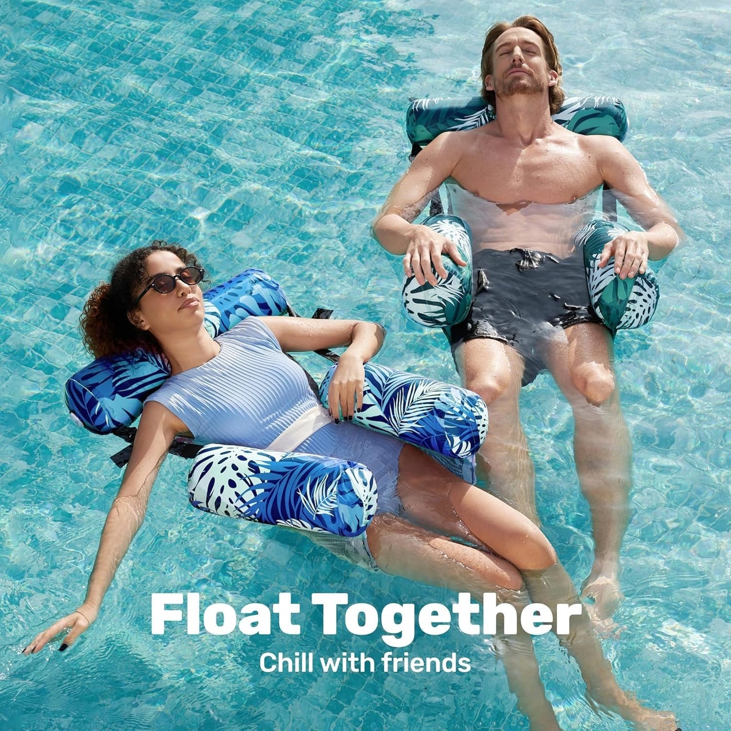 ⏰49% OFF✨Inflatable Pool Floats Adult,Floating Lounge Chairs