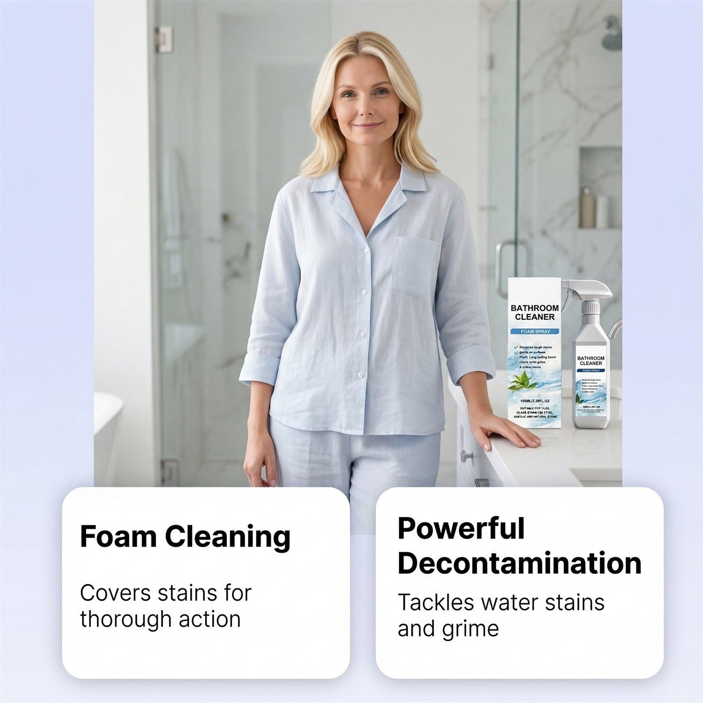 🧽Last Day 70% OFF🧴Gravity-Defying Bathroom Cleaner-Give away alloy brushes🎁