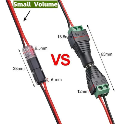 ⚡Stop Soldering! 2 Pin Double-Wire Plug-in LED Light Strip Connectors