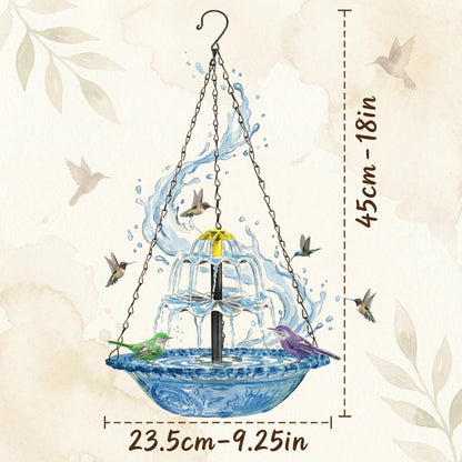 ✨2026 Spring special offer 49% off-🐦Solar Cascade Hanging Bird Bath Fountain