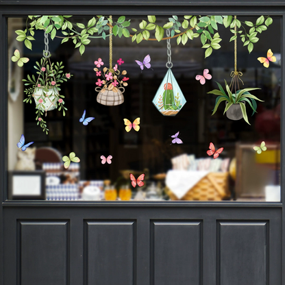 Last Day 50% OFF🔥 Colorful Floral Bouquet Window Sticker (Cut To Size Freely)
