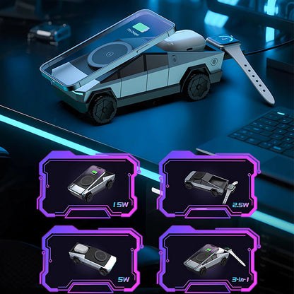 Armor King CyberDock 3-in-1 Wireless Charger + Car Model Ornament + Stand