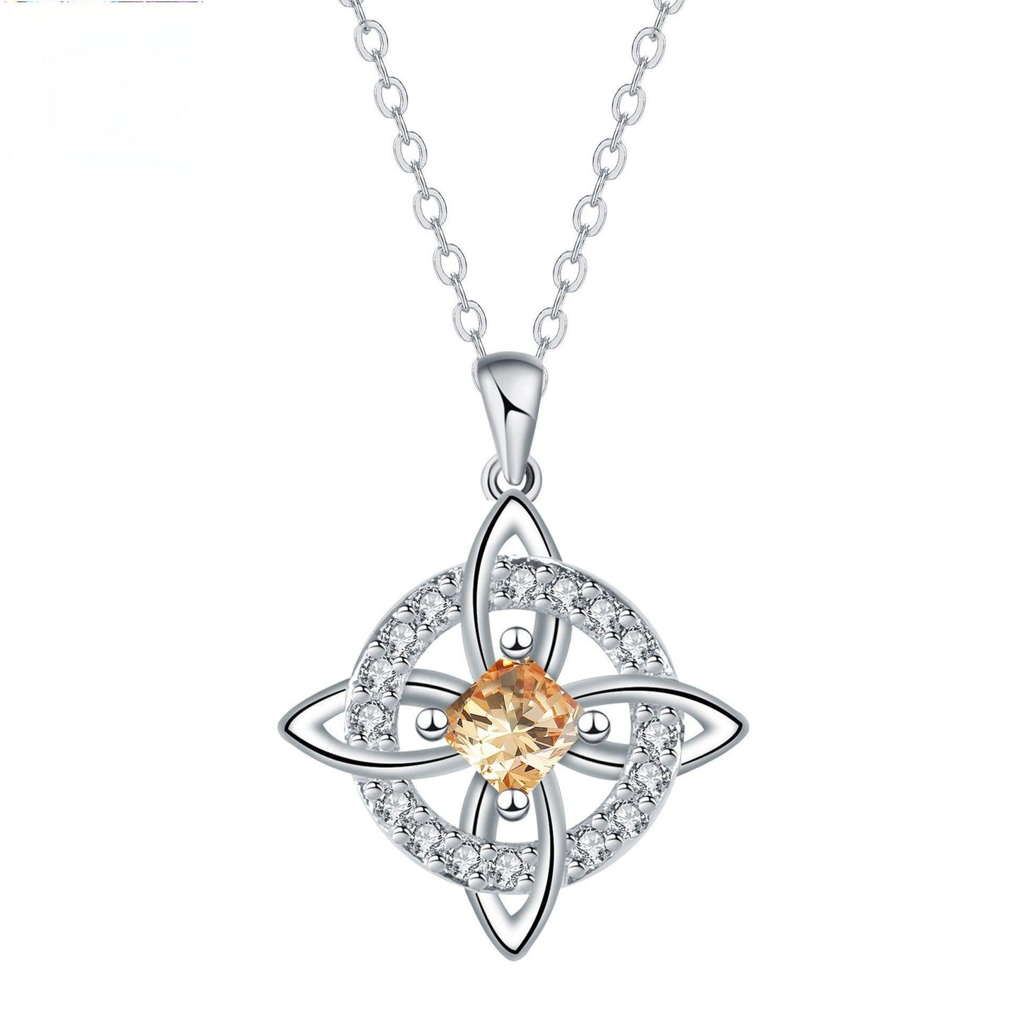 ✨ Mystical Birthstone Witches Knot Necklace