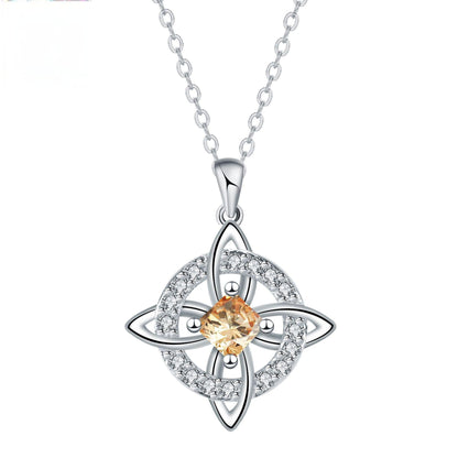 ✨ Mystical Birthstone Witches Knot Necklace