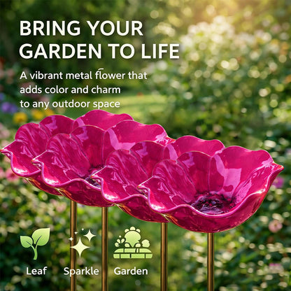 🔥2026 Mother's Day Gifts 50% Off🔥Handmade Metal Flower Garden Stake🐦