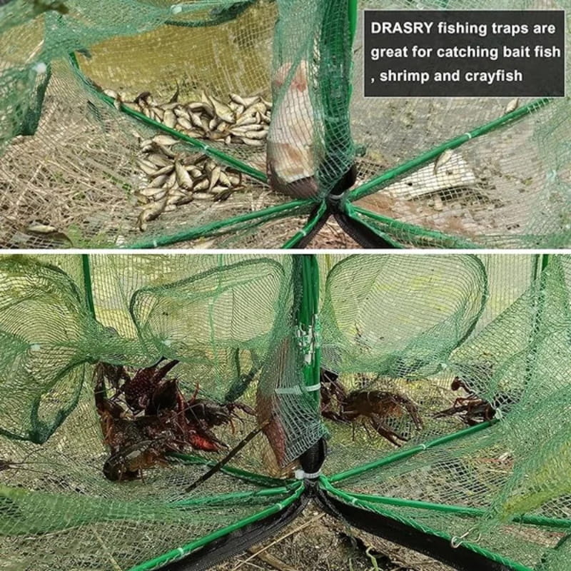 🚨 50% OFF! 🚨 Automatic folding net for anglers – reinforced nylon fishing net, landing net with telescopic handle 🎣✨
