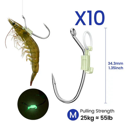 Eettsy Luminous Live Shrimp Hooks