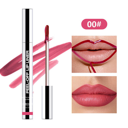 4Pcs Peel Off Lip Liner Stain Set Waterproof Nude Matte Lip Tint