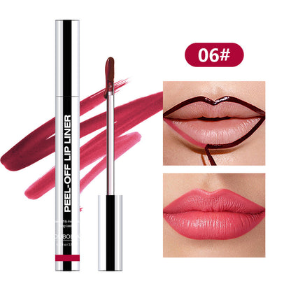 4Pcs Peel Off Lip Liner Stain Set Waterproof Nude Matte Lip Tint