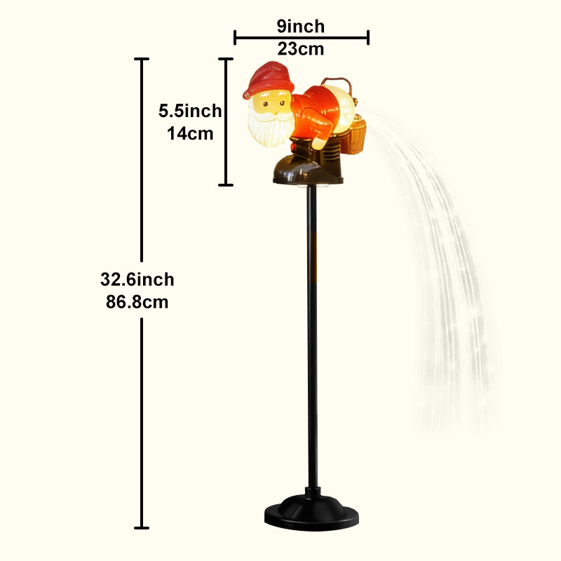 Santa's Funny Solar Lights