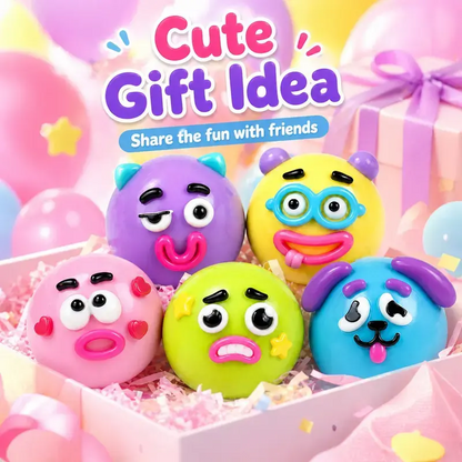 Dog Face Swap Squishy Toy – Soft Moldable Slow Rise Stress Relief Fidget 🐶✨