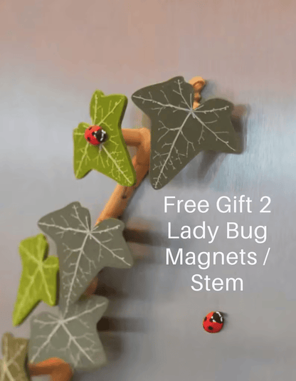 3D Printed Magnetic Ivy Faux Plant Fridge Magnet