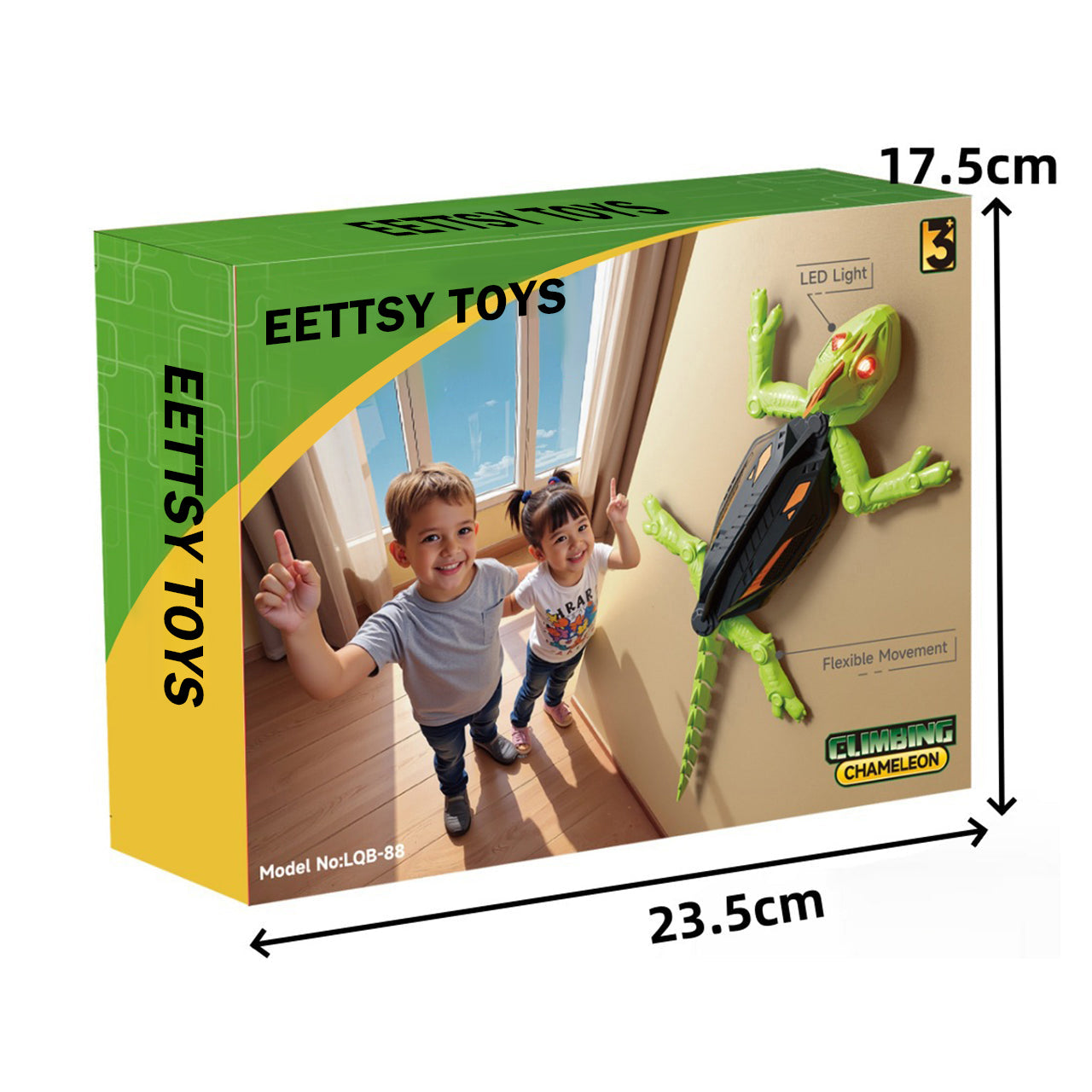 🔥Wall Crawler Gecko - LED RC Toy for Indoor Family Fun & Prank Gifts