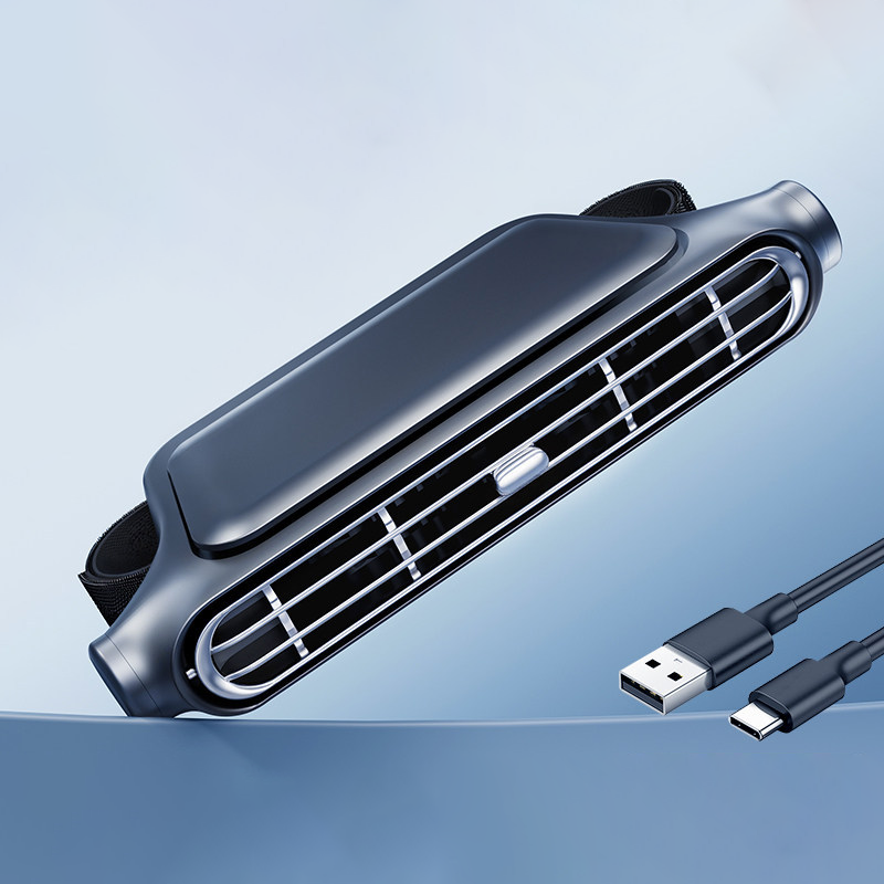 Portable Car Seat Cooler, Adjustable Car Fan, Battery Powered Fan with 3 Speed Wind Speed, Suitable for Most Cars, SUV, RV, Boat, Equipped with 3000mAh Battery