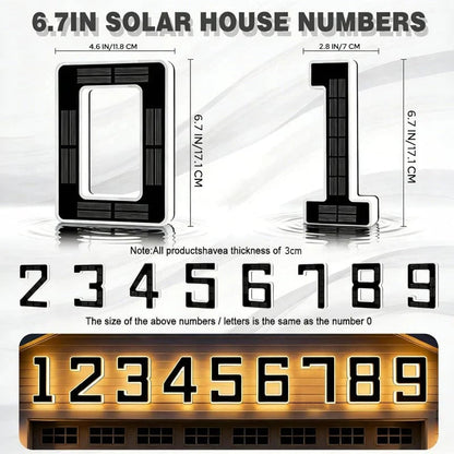 Illuminated Solar House Numbers