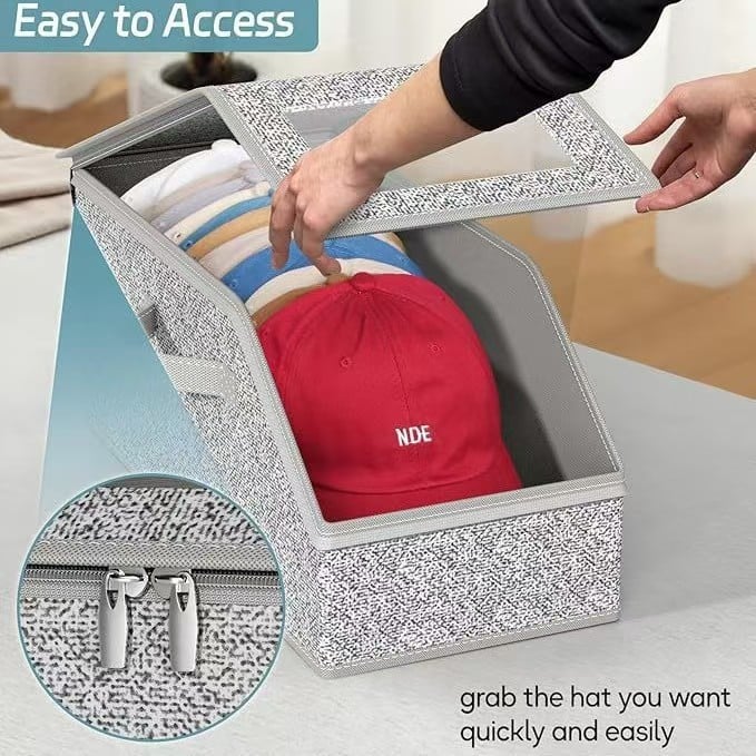 🎉🎉Stackable Hat Storage Boxes for Baseball Caps