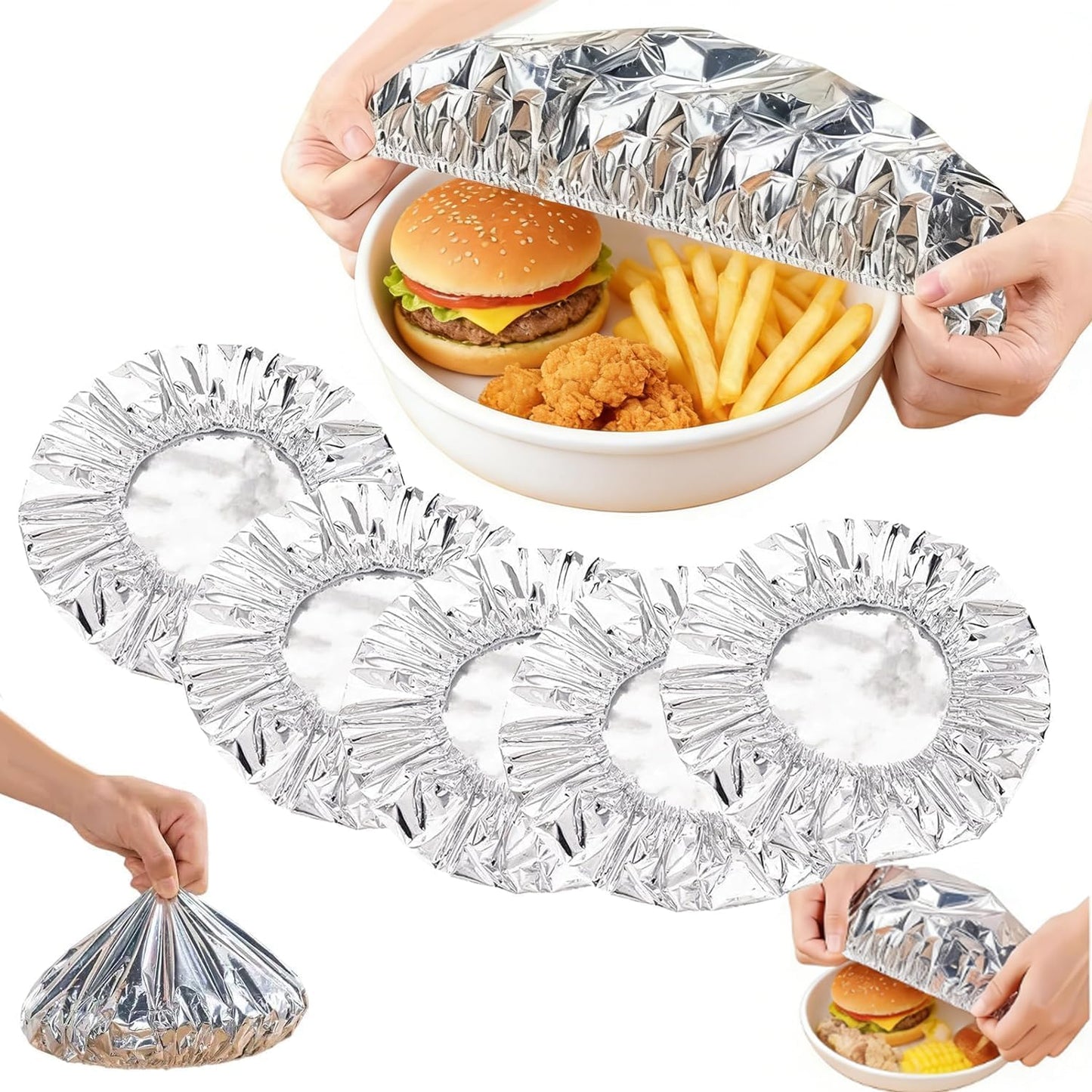 🔥Buy More Save More🔥Reusable Aluminum Foil Food Insulation Cover