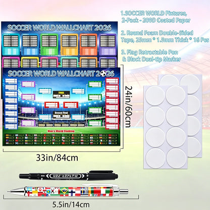 🔥Last Day 50% OFF - 🗓️ ⚽ 2026 World Cup Poster Set – Don't Miss a Match!