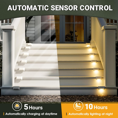 ❤️HOT SELL-LED Solar Lamp Path Staircase Outdoor Waterproof Wall Light
