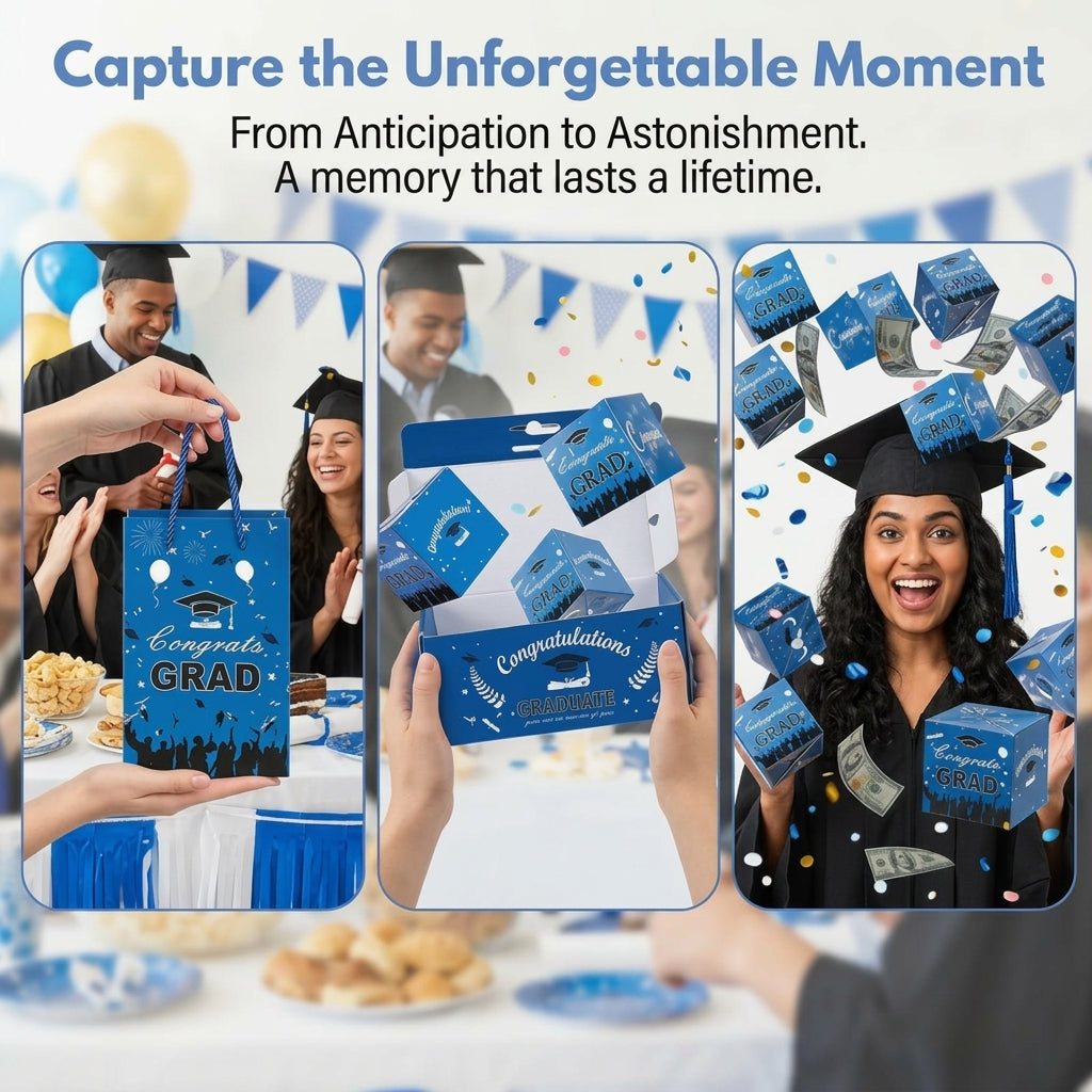 Surprise Pop-Up Gift Box for Graduation & Birthdays
