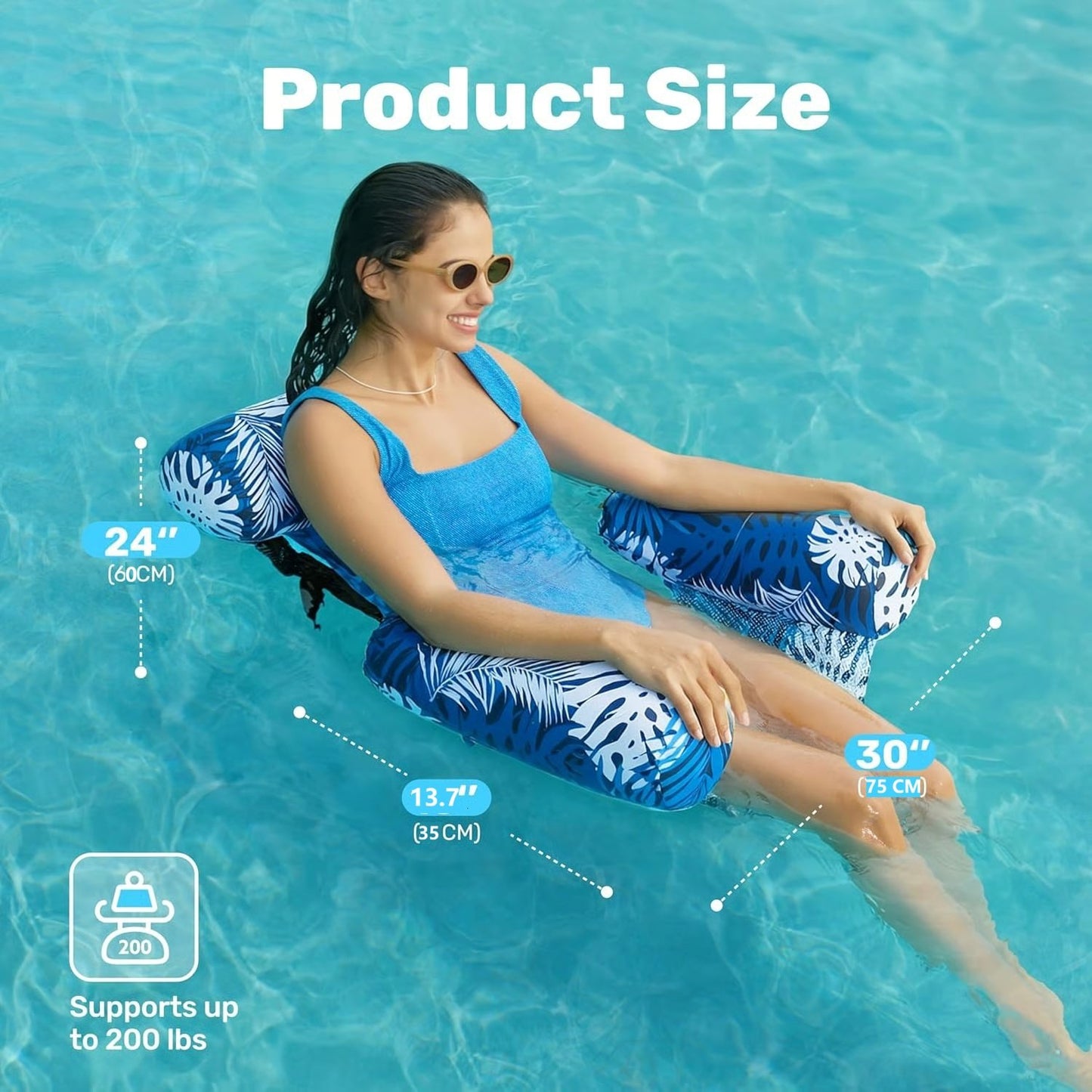 ⏰49% OFF✨Inflatable Pool Floats Adult,Floating Lounge Chairs
