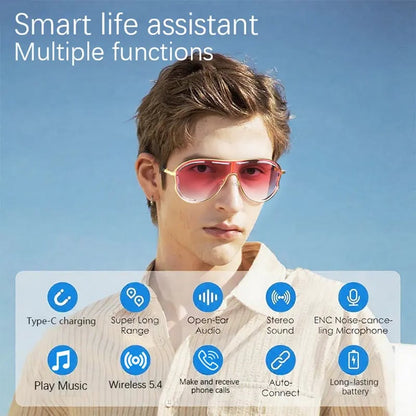 🎶⚡Wireless Audio Smart Glasses🕶️❄️ | Anti-Blue Light UV Protection | Holiday Tech Gift Idea