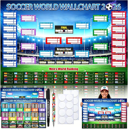 🔥Last Day 50% OFF - 🗓️ ⚽ 2026 World Cup Poster Set – Don't Miss a Match!