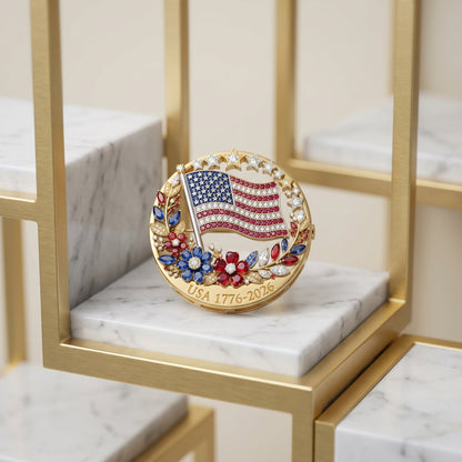 🎉 BOGO Alert! 250th Anniversary USA Enamel Brooch Pin 🇺🇸