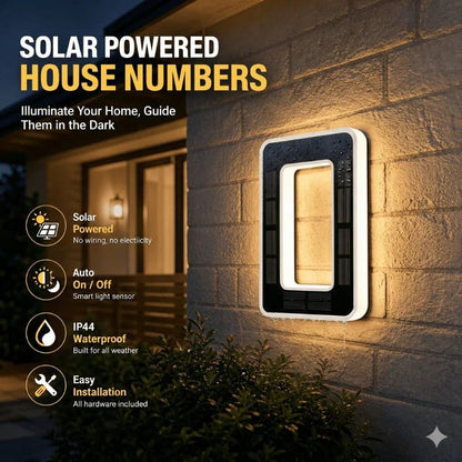 Illuminated Solar House Numbers
