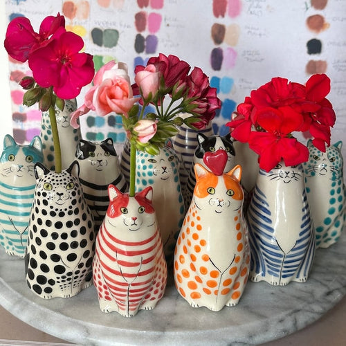 🎉Hand-Painted Cat Vase Collection