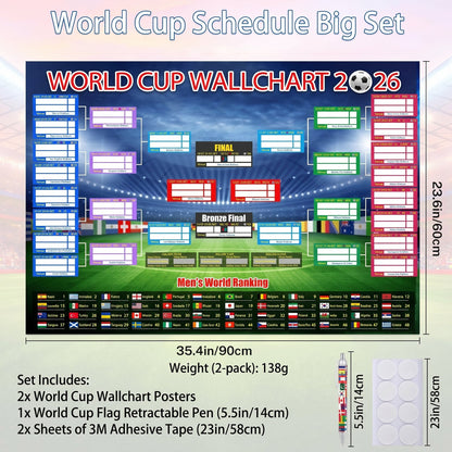 🔥Last Day 50% OFF - 🗓️ ⚽ 2026 World Cup Poster Set – Don't Miss a Match!