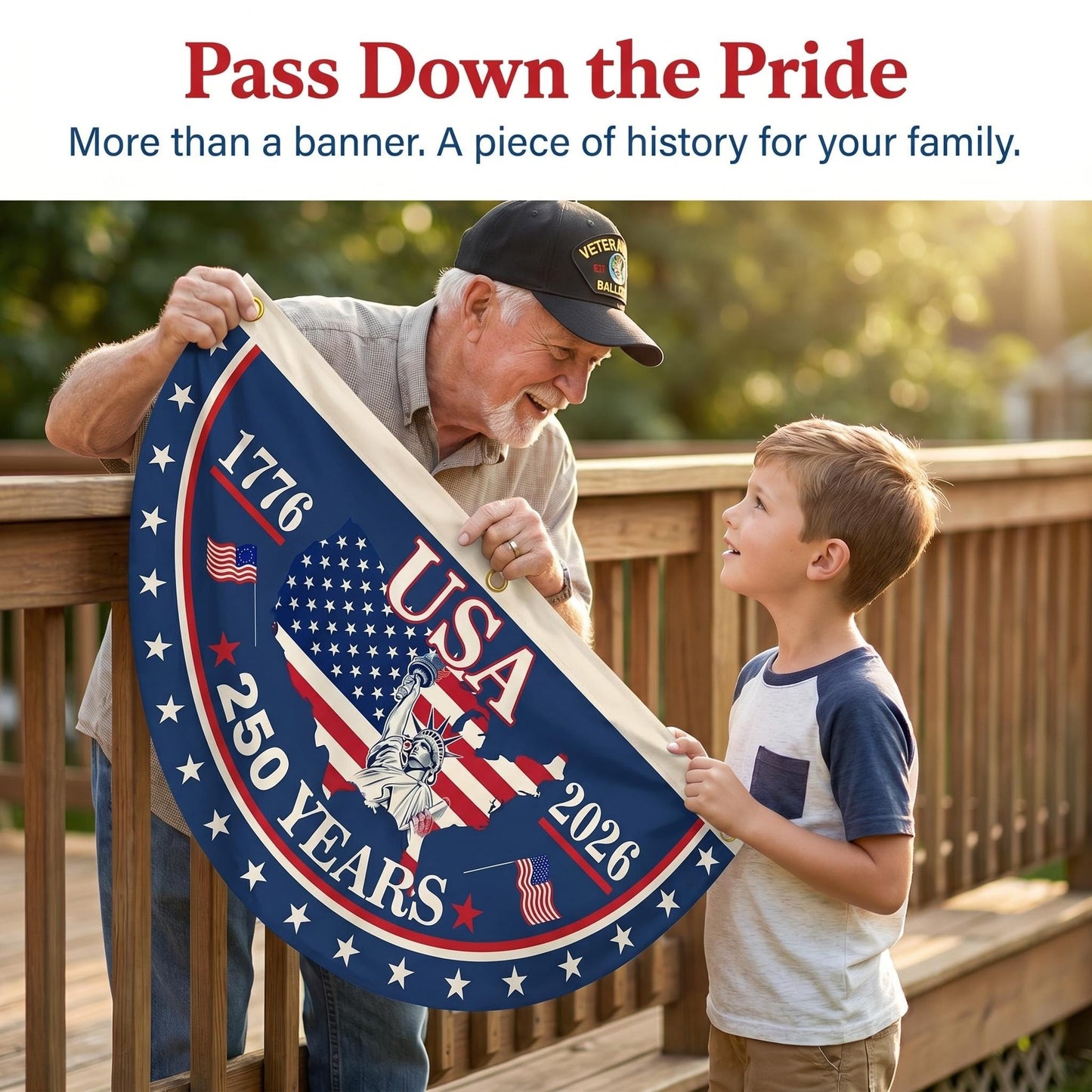 🖼️100% Veteran Owned / Handcrafted in USA-250th Anniversary Banners