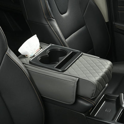🚗 Multifunctional PU Leather Car Armrest Box Mat
