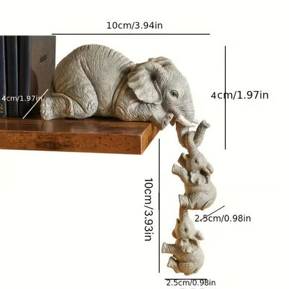 ✨Last Day Promotion 49% OFF-🏆🔥Cute Elephant Hug Baby Resin Figurine Set