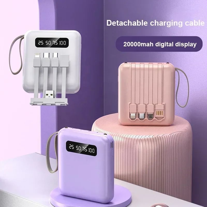 🔋4-in-1 Power Bank Fast Charging