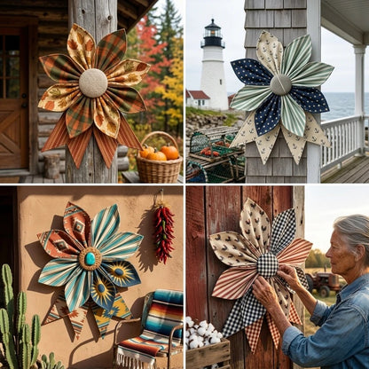 The Heritage Bloom Wreath & Bow: Multi-Piece Sewing Template Set