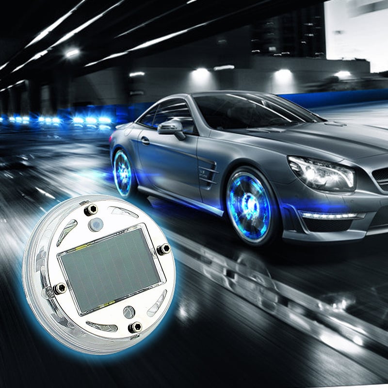 🚗Car LED Solar Hub Light | Multi-color Modes