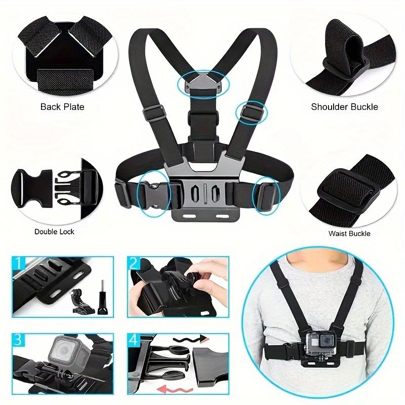Chest strap phone holder, adjustable phone chest strap holder